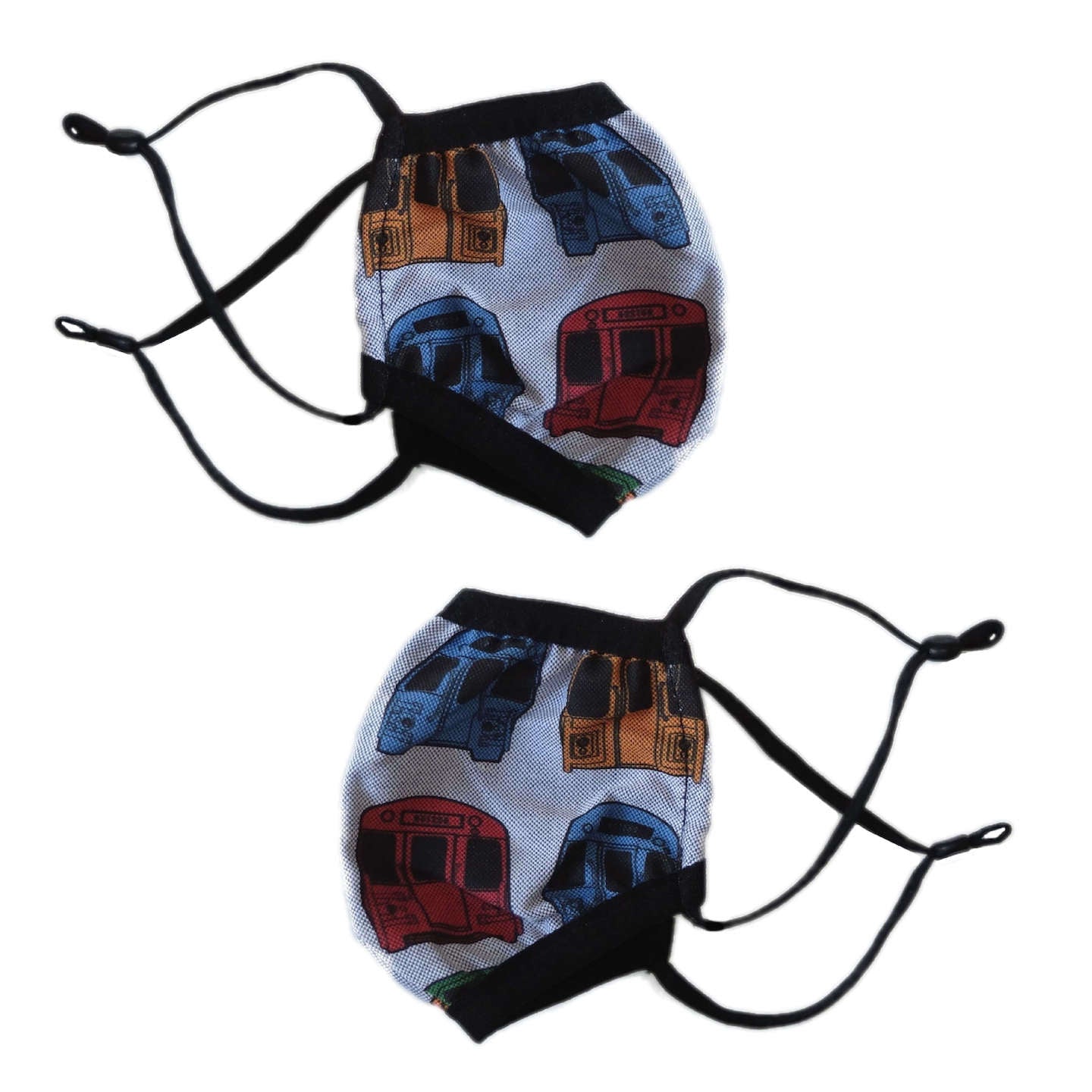 Boston MBTA Kids Face Mask Bundle Side